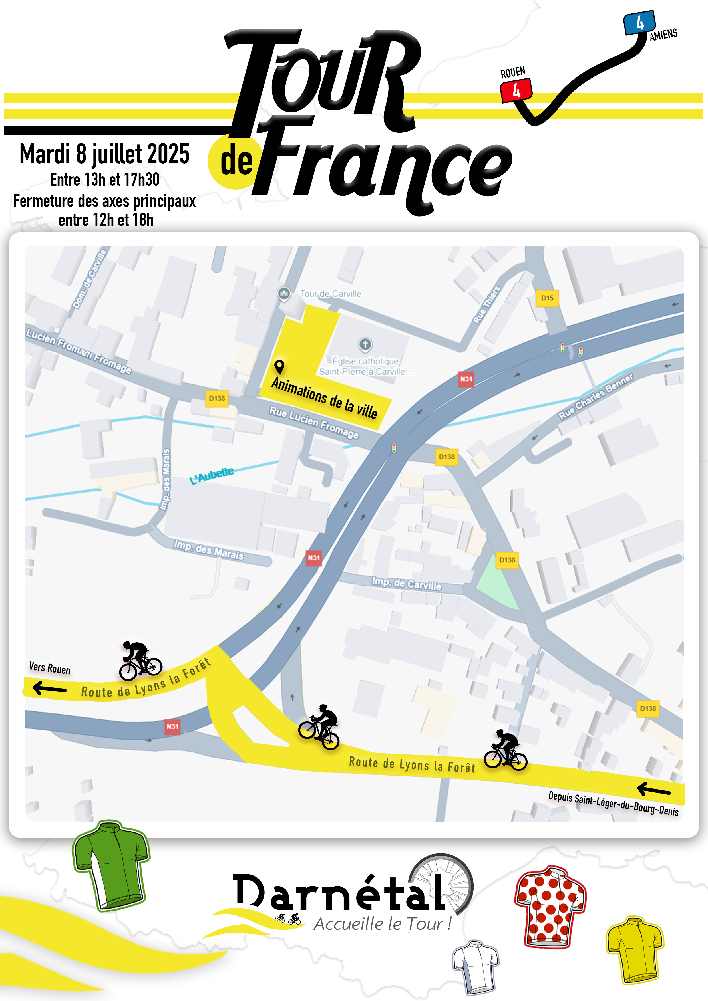 Plan de circulation Tour de France 2025