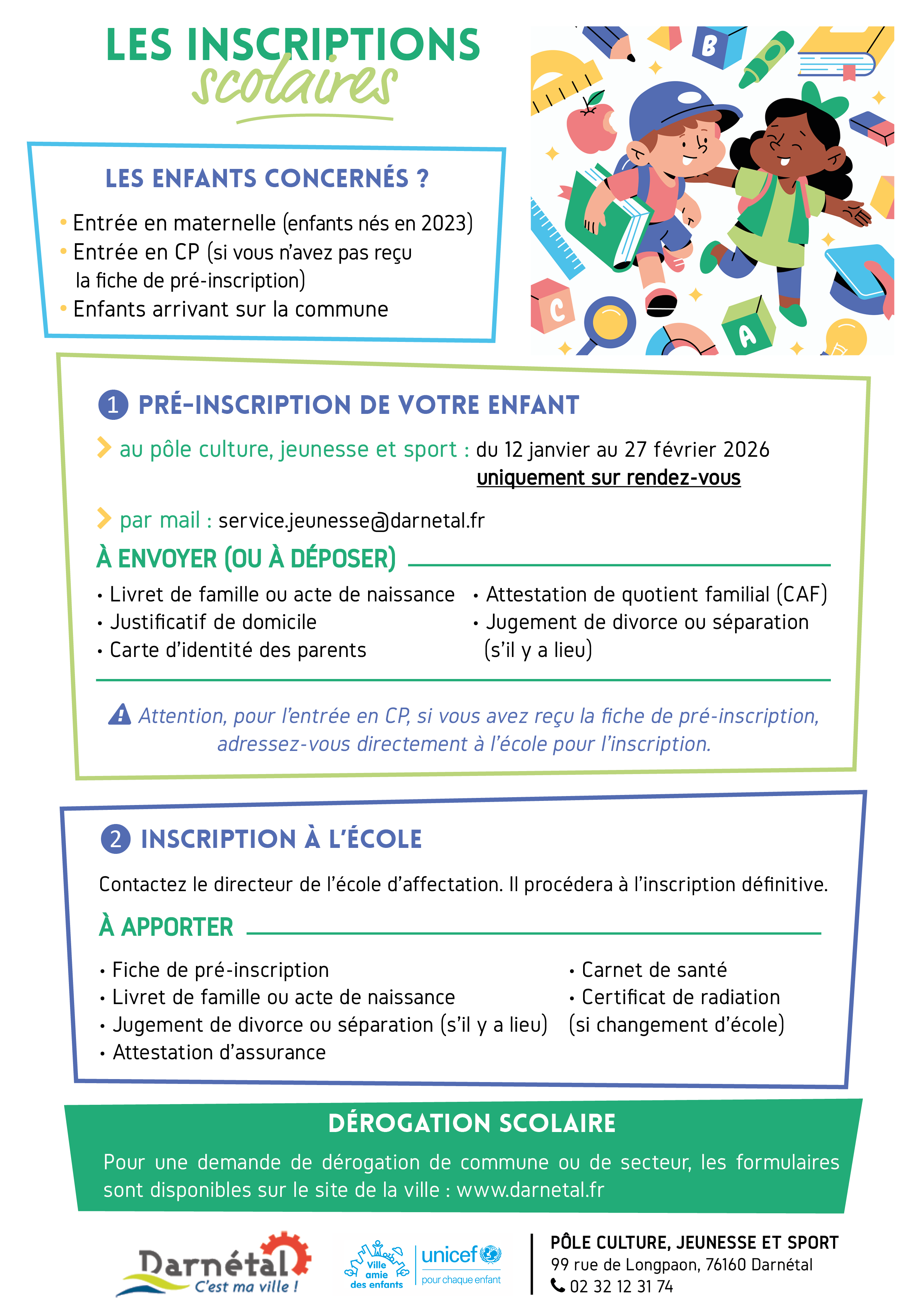 Inscriptions scolaires