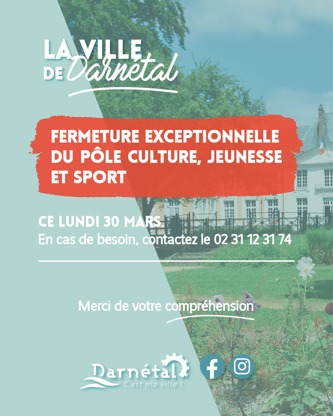 Fermeture exceptionnelle du Pôle Culture, Jeunesse et Sport
