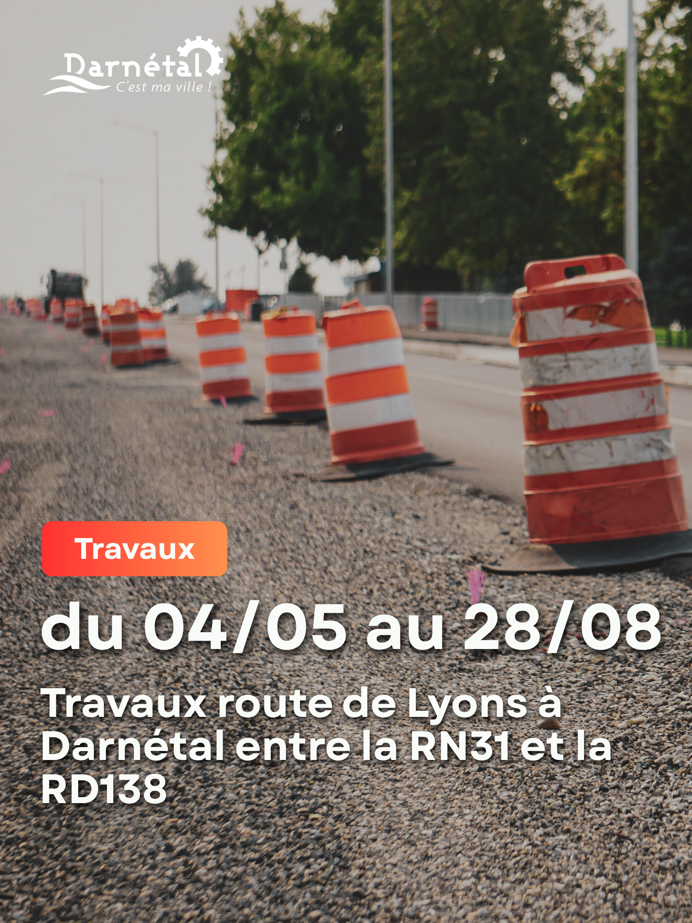Travaux de réalisation de la piste cyclable