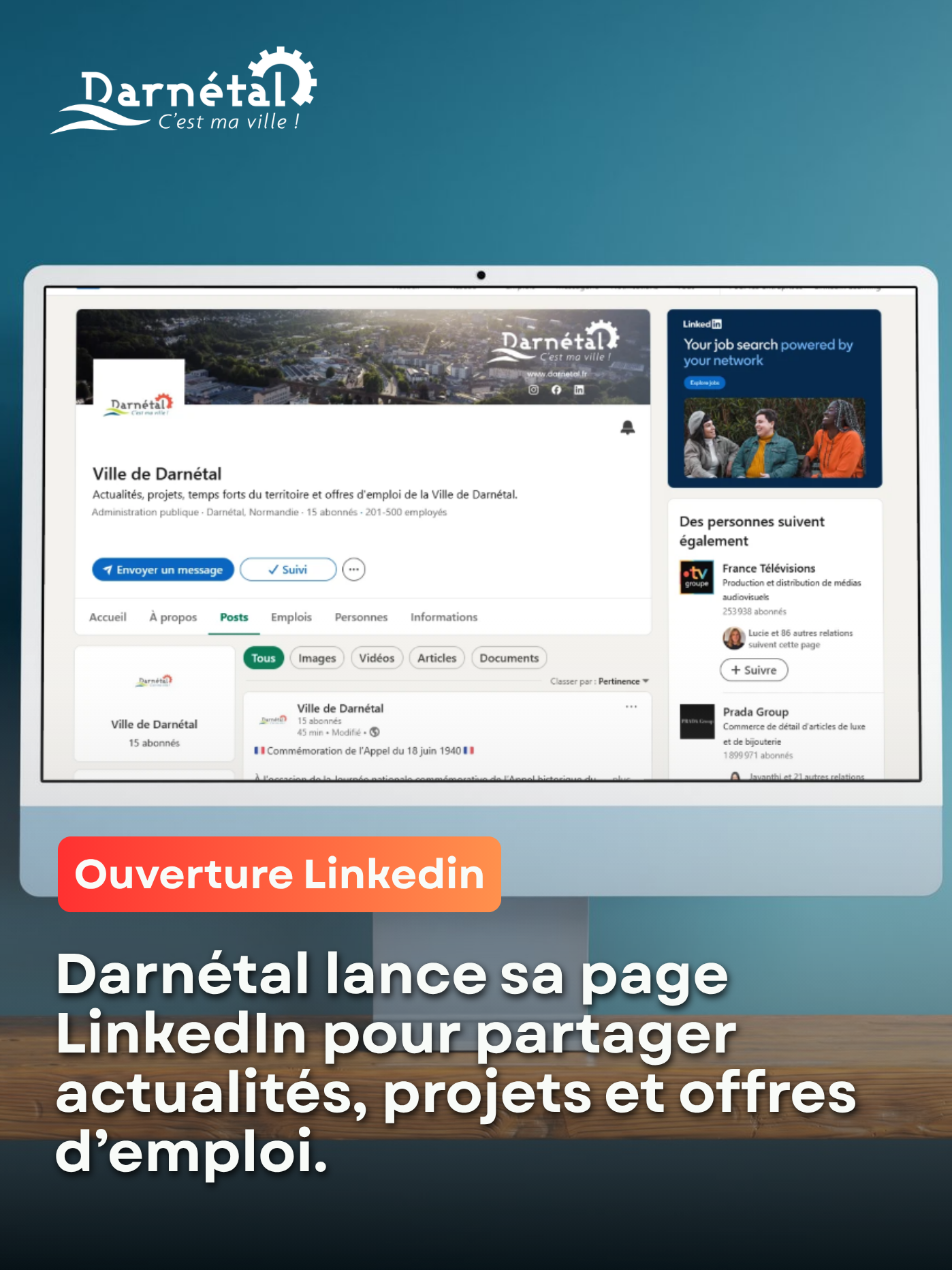 Lancement de notre page LinkedIn !