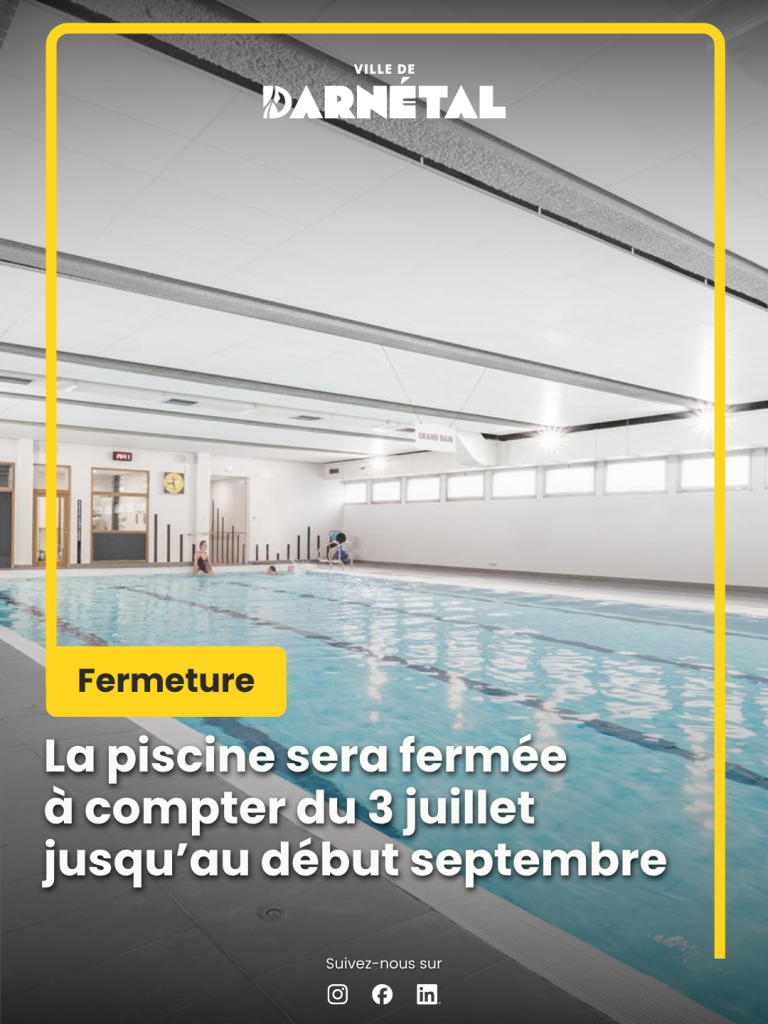 Fermeture de la piscine municipale