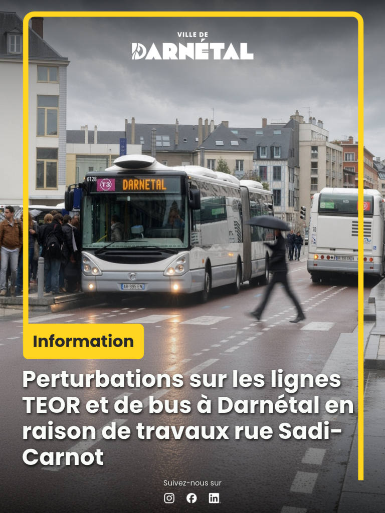Info trafic : perturbations sur le réseau TEOR à Darnétal
