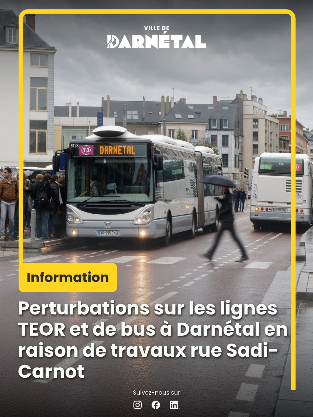 Info trafic : perturbations sur le réseau TEOR à Darnétal